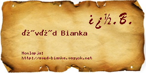 Ávéd Bianka névjegykártya