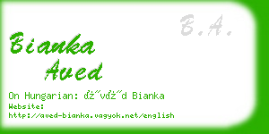 bianka aved business card